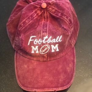 Brand new football mom distressed hat